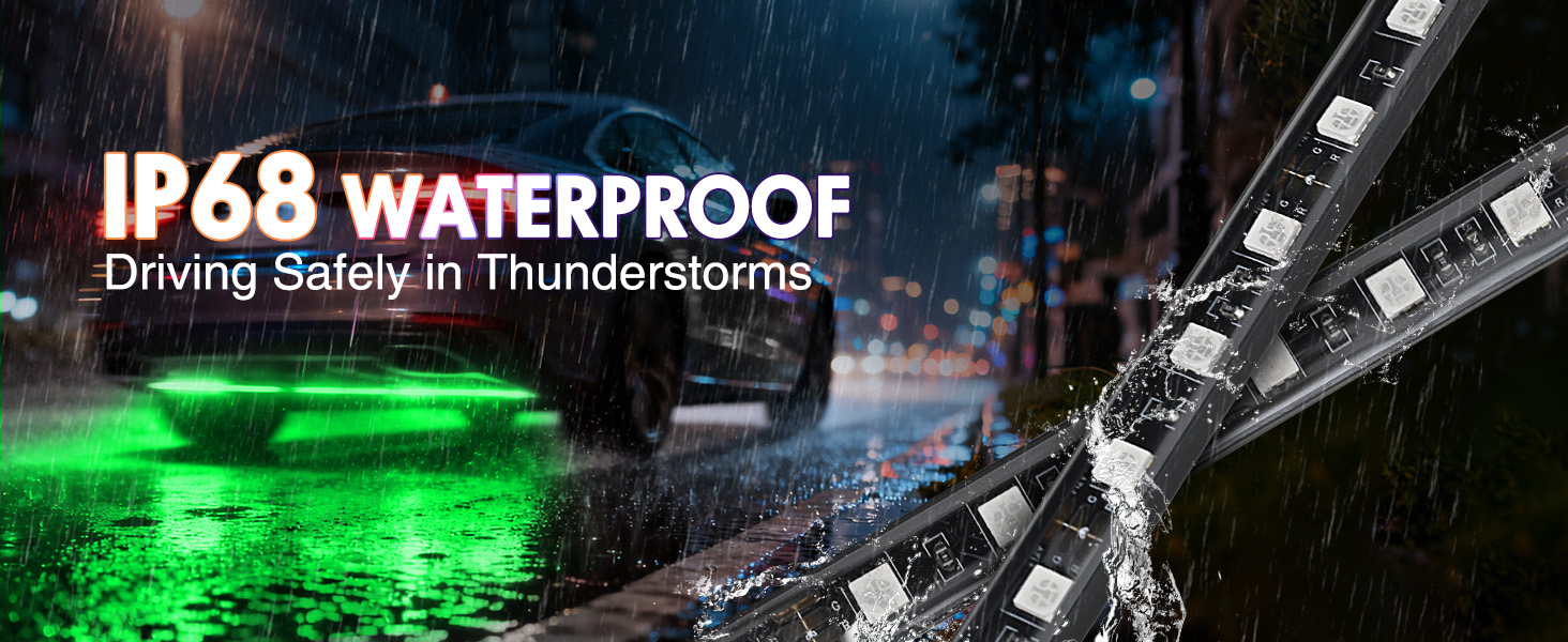 Nilight Car Underglow Neon Accent Strip Lights