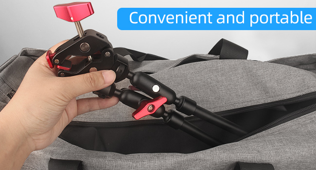 Hemmotop 22in Magic Arm with Clamp, Long Articulating Arm Camera Mount, Adjustable Phone Mount 