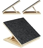 Foldable Wooden Dog Ramp for Stairs, Non-Slip Dog Stairs, 2 Pack for Small or Medium Dogs and Cat...
