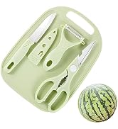Mini Travel Cutting Board Set, 4 Pcs Portable Mini Camping Plastic Cutting Board &amp; Knife, Fruits ...