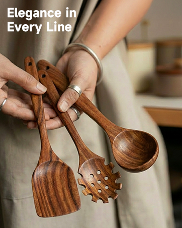 wooden utensils set