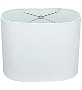 Aspen Creative 37001A Transitional Oval Hardback Shaped Spider Construction Lamp Shade in Off-Whi...