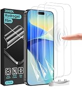 JDHDL 3 Pack Flexible Film Screen Protector for iPhone 16 Pro Max, Non-breakable Soft TPU Hydroge...
