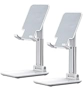 OGMAPLE 2 Pcs MT-6 Cell Phone Holder, Adjustable Angle and Height, Anti-Slip Silicone Pad, Foldab...