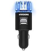 4WDKING Car Air Purifier Ionizer, 12V Plug-in Car Air Freshener Gadgets with Dual USB Charger Rem...
