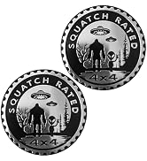 2Pcs Squatch Aliens Bigfoot 3D Metal Car Badge &amp; Emblem - Round Decals for Jeep Wrangler, Trucks ...