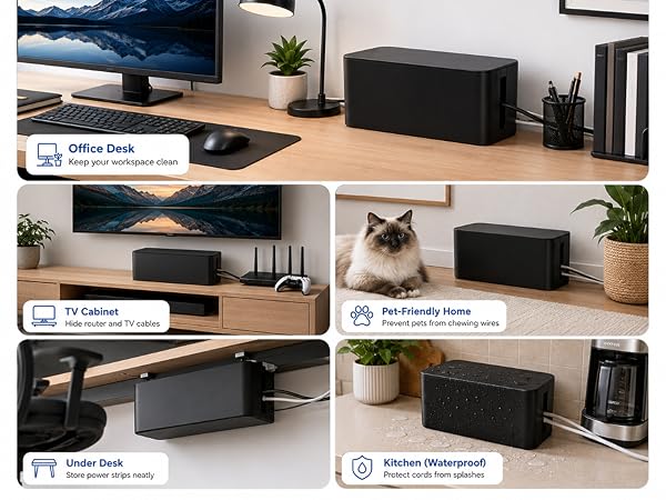 Cords Management Organized Box Keep Hider