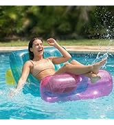 Funscape Inflatable Pool Recliner Lounger, Swimming Pool Floating Lounge, Adult Sun Tanning Chair...