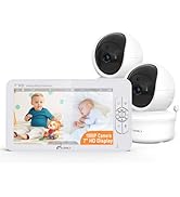 iFamily 7" Large Split Baby Monitor with 2 HD Cameras and Audio, 1080P HD Video Baby Monitor No W...