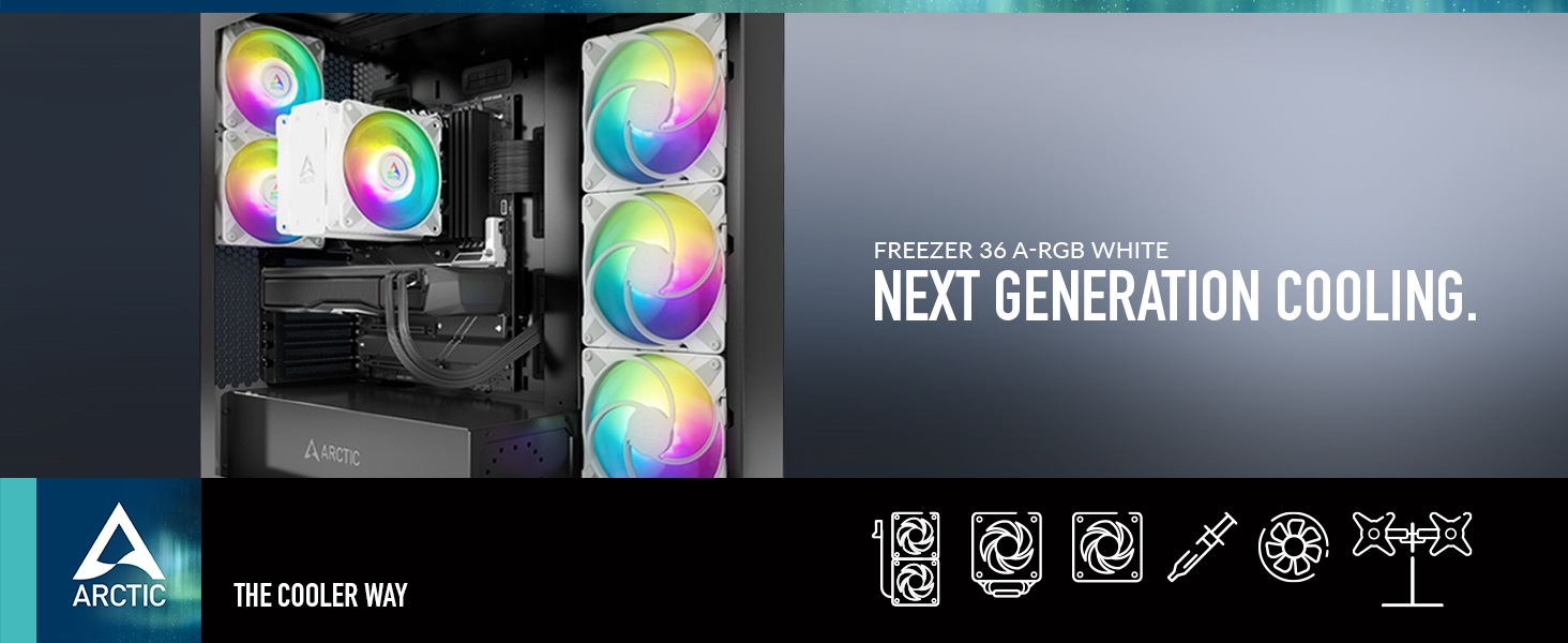 Freezer 36 A-RGB White; Next Generation Cooling