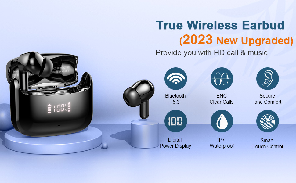 Wireless Earbud Bluetooth Headphones