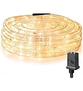 LE 33ft 240 LED Rope Lights Outdoor, Upgraded 2700K Warm White, 24 Volts Connectable, Classic 3/8...