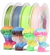 RAMBERY Matte PLA 3D Printer Filament Bundle Upgraded Multicolored Filament 1.75mm 4 Packs Multi ...