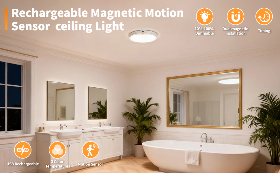 rechargeable ceiling light, motion sensor light indoor