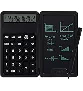 Desk Calculator, Portable Calculator with Notepad, Basic Calculator with Writing Tablet, 12 Digit...