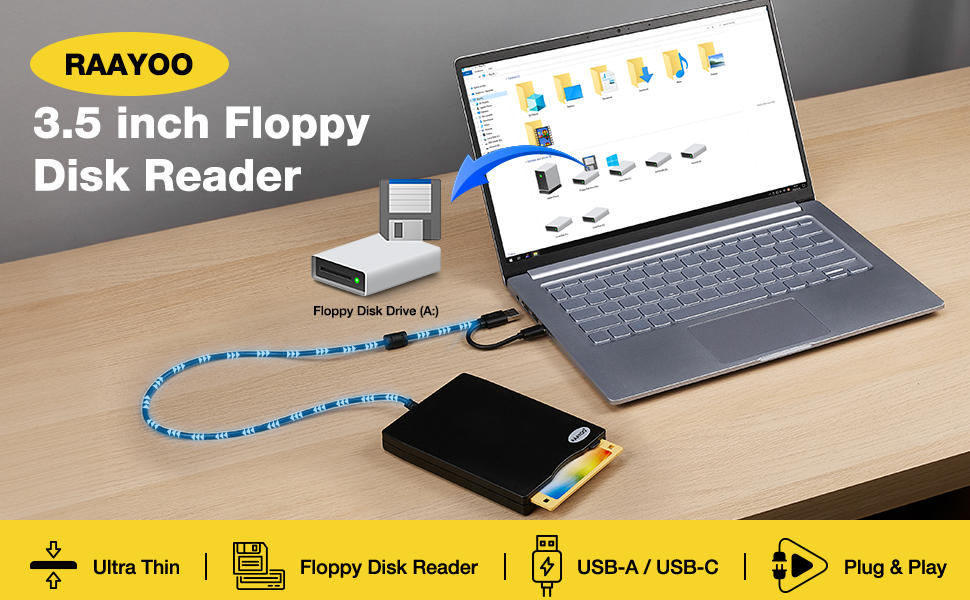 3.5 inch floppy disk reader