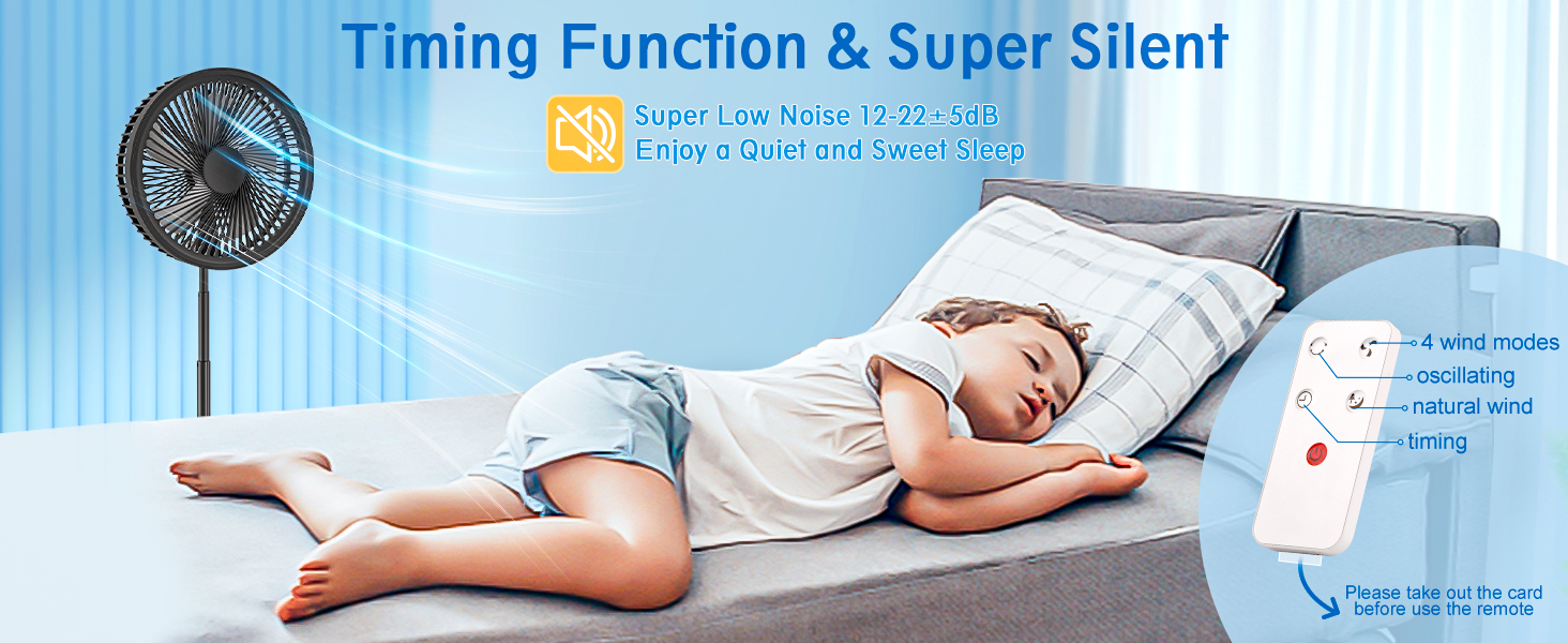 Portable Quiet Fan for Bedroom