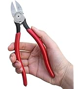 TOOLEAGUE Wire Flush Cutters, 7-inch C-RV Ultra Sharp Flush Cut Pliers, Heavy Duty wire cutters f...