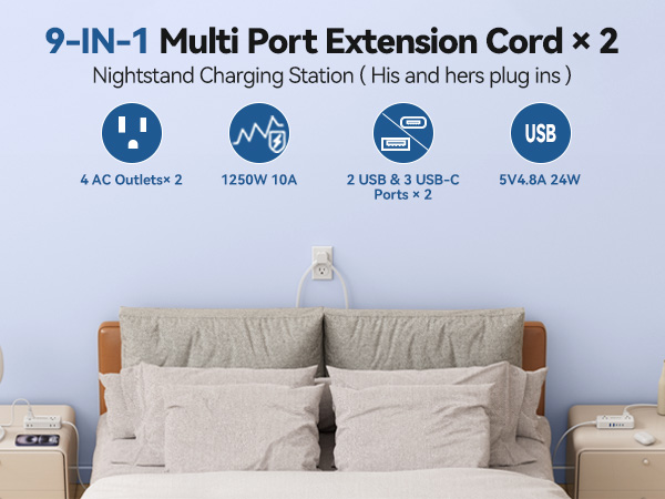 dual extension cord