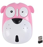 Wireless Mouse Cute Cartoon Animal Dog Shape Cordless Mouse with USB Receiver 2.4GHz Optical Port...