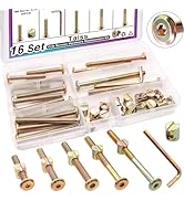 Taiss Crib Screws M6x40mm/ 50mm/60mm/70mm/80mm 16 Set Baby Bed Crib Screws Hardware Replacement K...