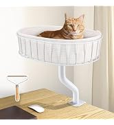 BALORAY Cat Desk Bed - Sturdy Cat Bed for Desk Up to 45lbs, Indoor Kitty Perch Beds with 17"x13" ...