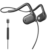 MONODEAL Open Ear Headphones for PC/Phone | Computer Headset with Noise Canceling Boom Mic, Wired...