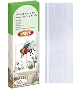 LFSYS 50 Pack Window Fly Traps, Fruit Fly Traps for Indoors, Fly Paper Sticky Strips, Fly Traps f...