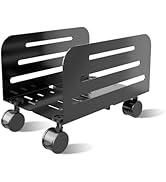suptek Mobile Desktop Tower Computer Metal Floor Stand, CPU Steel Rolling Stand, 5.5 to 9.8 inch ...