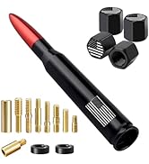 Truck Bullet Antenna with Valve Stem Caps, Mast for GM Ford F150 F250 F350 Chevy Silverado 1500 2...