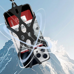 Professional camera mounting system shown against snowy mountain backdrop, featuring adjustable arms and secure locking mechanisms.