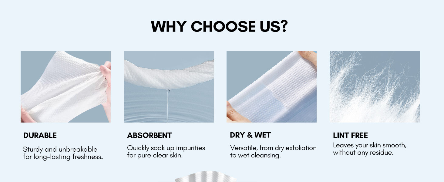 PoeticEHome disposable cotton tissue face towel
