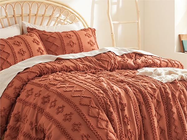 Terracotta Boho Bedding Comforter Set