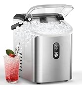 COWSAR Nugget Ice Makers Countertop, Pebble Ice Maker Machine with Soft Chewable Ice, 34Lbs/24H, ...