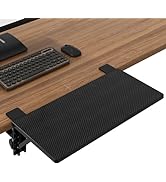 BONTEC Ergonomics Desk Extender Tray Colored Carbon Fiber, 20x9.5 Inch Table Mount Arm Rest Shelf...