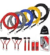 Coolrunner 14 PCS Resistance Bands Set, Exercise Tubes, 20lbs to 40lbs Workout Bands with Handles...