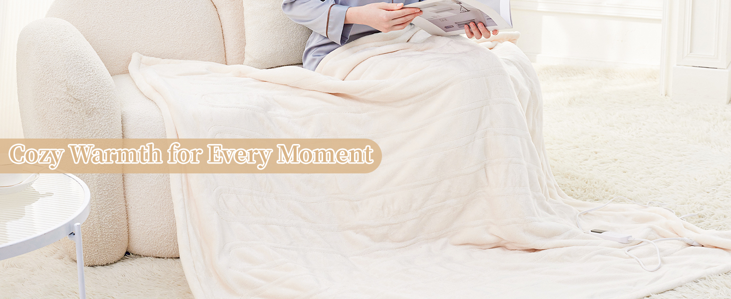 Electric heated blanket for lap