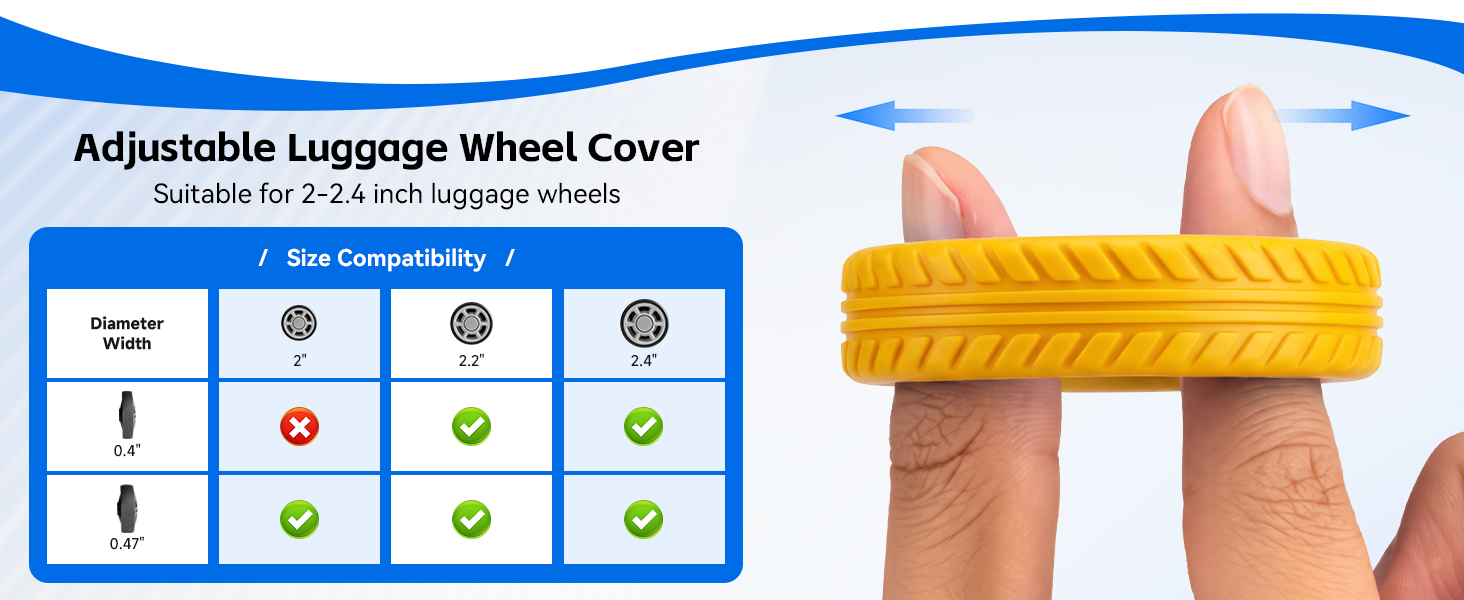 silicone luggage wheel covers