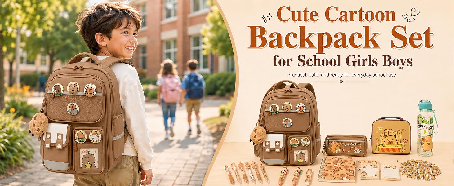 Cartoon Backpack for Girls Boys