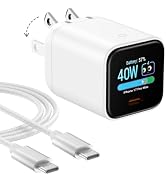 Smart Charging Butler–45W GaN Display Fast Charger with 6.6ft C-to-C Cable | Fast Charging,Active...