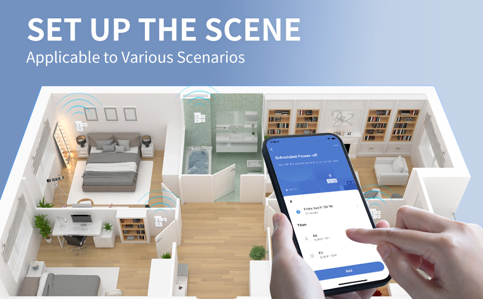 You can set scene on the Smart Life APP to allow only sockets to adapt to different usage scenarios