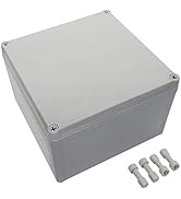 LeMotech Waterproof Dustproof IP67 Junction Box DIY Case Enclosure Gray 7.9 x 7.9 x 5.1 inch (200...