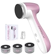 AprElm-E7 Rechargeable Electric Foot Callus Remover with 3-Sizes 120Pcs Sandpaper Discs, Professi...