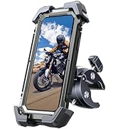Bovemanx Motorcycle Phone Mount, 2024 New Ultra-Stable Bike Phone Holder Handlebar Clamp for Elec...