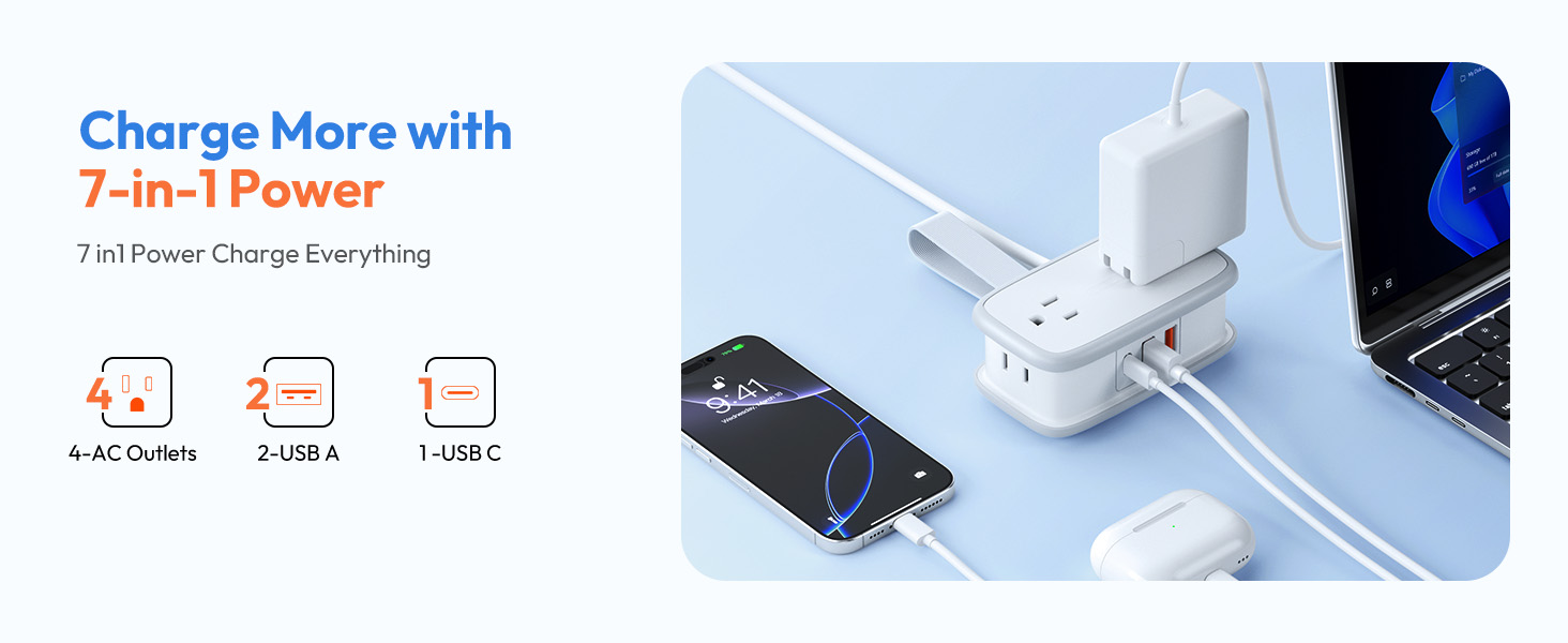 Charge More with 7-in-1 Power