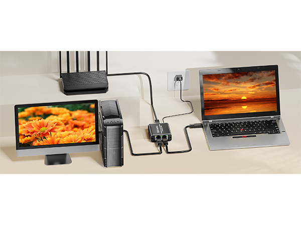 RJ45 Network Splitter Adapter network extension plug Lan splitter gigabit Extender Plug 1 to 2