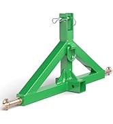 3 Point 2" Trailer Hitch Receiver for Category 2 Tractors, Heavy Duty 3pt Quick Hitch Attachment,...