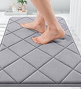 OLANLY Memory Foam Bath Mat 30x20, Ultra Soft and Absorbent Bathroom Rugs, Machine Washable, Comf...