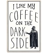 Disney Star Wars Darth Vader Wood Wall Decor - I Like My Coffee On the Dark Side - Funny Star War...