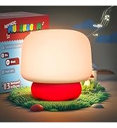 UNEEDE Mushroom Lamp for Kids Night Light,13 Sound Effects Toddler Night Light as Cute Mushroom D...
